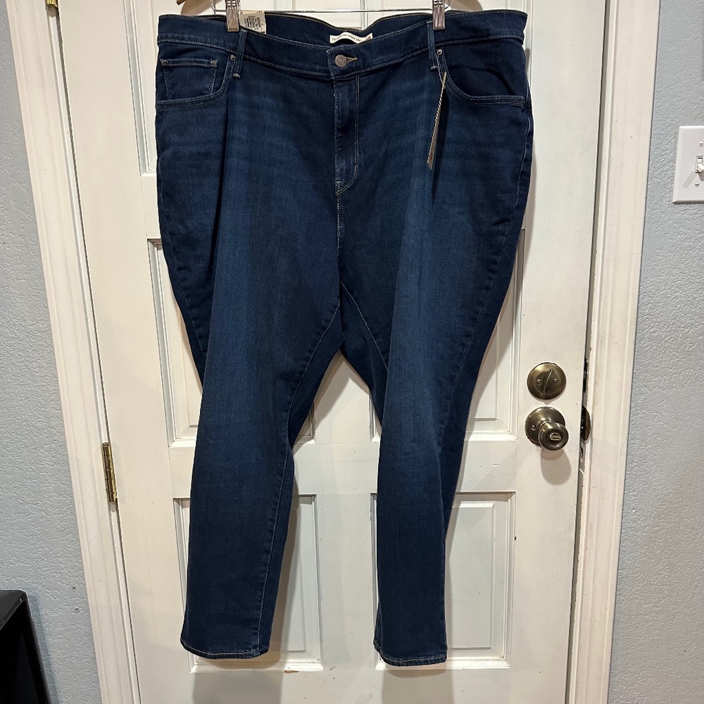 Levi's 721 High-Rise Skinny Ankle Jean Dark Wash Blue Jeans Womens Size 24W New